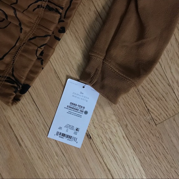 3 mo Gender Neutral Baby Bear Outfit Hoodie Pants - Picture 4 of 4